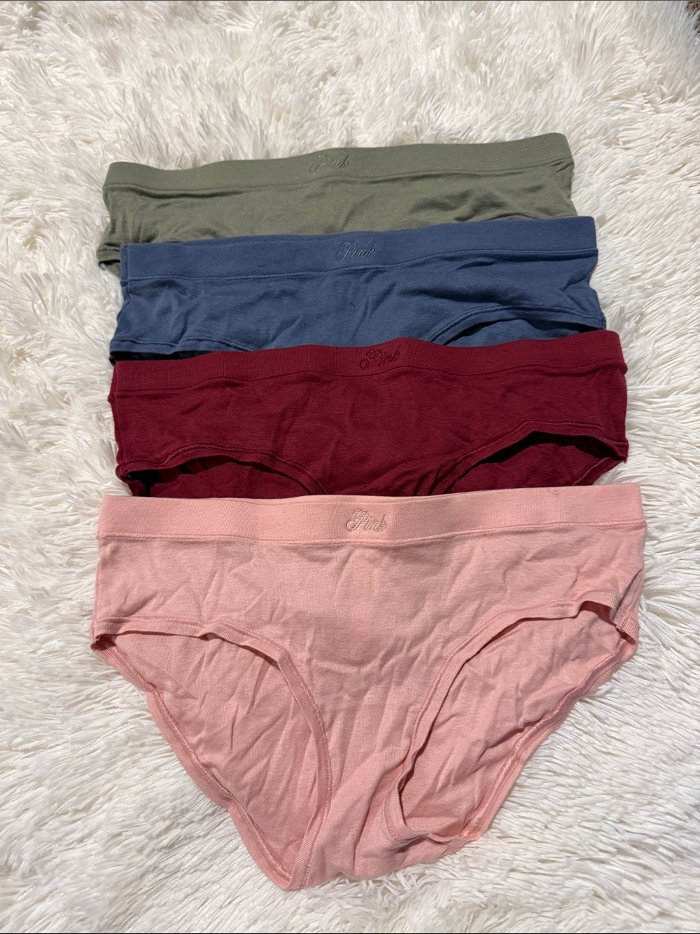 PINK Victoria's Secret Cotton Bikini Panty Set - Olive, Blue, Burgundy, Blush